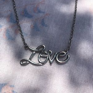 Forever21 Silver Love Necklace